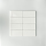 Hanley Half Square 126mm (Pressed Base) Translucent (Box of 48 Tiles)